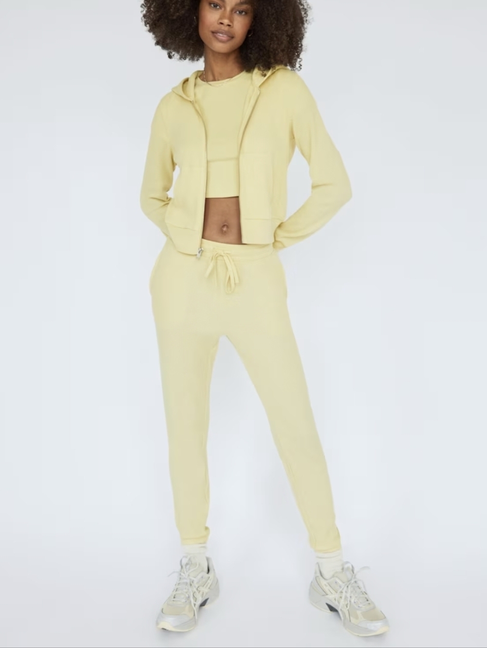 TNA Waffle Knit Pants SZ.S  Lemongrass NWT